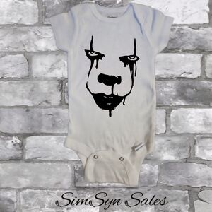 It Pennywise Unisex Gerber Baby Onesie 0-3 Months Short Sleeve Bodysuit New